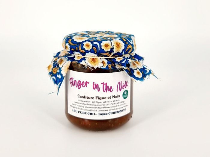Confiture artisanale figue et noix Lou Pé Dé Gril Curemonte en Corrèze