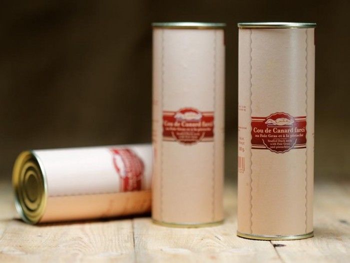 cou farci de canard au foie gras