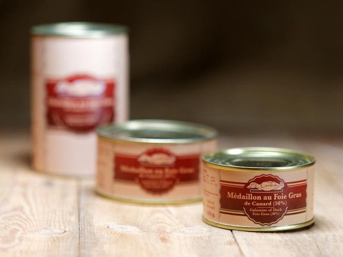 M&eacute;daillon de foie gras  de canard 130g,  sp&eacute;cialit&eacute; La Combe de Job Brive Corr&egrave;ze