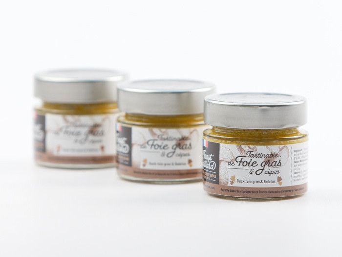 Toast Gaillard tartinable foie gras et c&egrave;pes, saveur d'automne pour l'ap&eacute;ritif, conserverie artisanale La Combe de Job