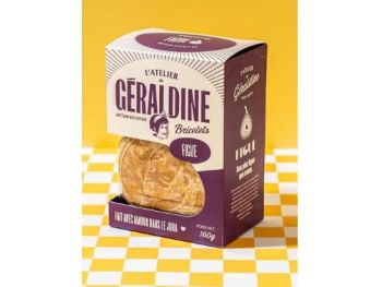 G&acirc;teau sucr&eacute; &agrave; la figue : le bricelet se marie merveilleusement bien avec le foie gras de La Combe de Job