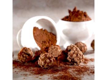 Bonbon de chocolat façon truffe Domaine de Béquignol, fabrication artisanale en Dordogne