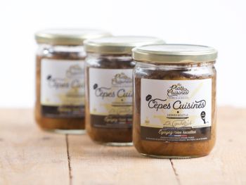 C&egrave;pes cuisin&eacute;s &agrave; l'huile en bocal fabrication artisanal La Combe de Job Brive Objat Corr&egrave;ze