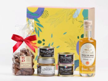Id&eacute;e cadeau gourmand artisanal original:  Toast Gaillard truffe noire p&acirc;t&eacute; corr&eacute;zien magret p&acirc;t&eacute; limousin ch&acirc;taignes terrine Armagnac huile noix La Vie Cont&eacute;e cerneaux noix chocolat