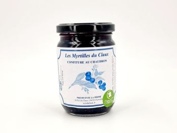 Confitures de myrtilles ferme du Claux