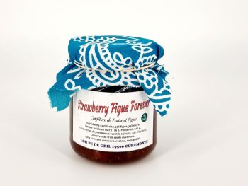 Confiture artisanale fraise et figue Lou Pé Dé Gril Curemonte en Corrèze
