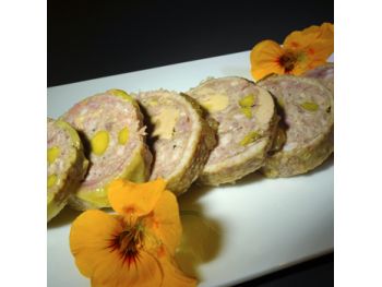 cou de canard farci au foie gras de canard, conserve 300g, fabrication artisanale &agrave; Brive