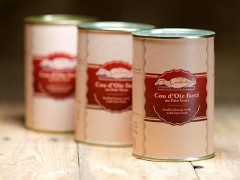 cou d'oie farci au foie gras d'oie