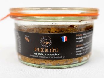 Délice de cèpes, tartinable fabriqué à brive la gaillarde en Corrèze