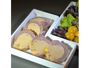 Tranches de fluteau de magret au foie gras, conserve 200g pour 4 personnes