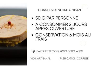 Foie gras mi cuit de canard emball&eacute; sous vide corr&egrave;ze