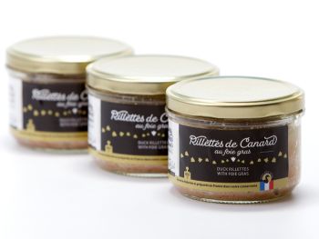 Rillettes au foie gras de canard artisanale, conserverie en Corrèze France