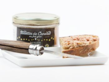 Rillette de canard au foie gras Brive Corrèze