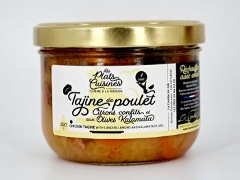 tajine de poulet aux citrons et olives kalamata, 390g