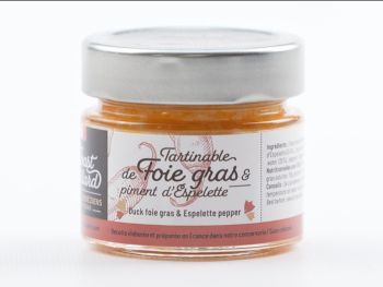 tartinable au foie gras et piment d'Espelette, ap&eacute;ritif aux saveurs basques et corr&eacute;ziennes