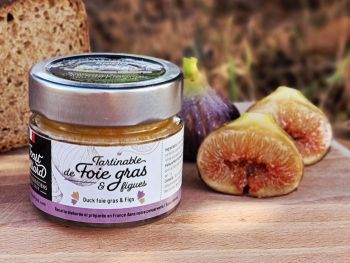 Tartinade ap&eacute;ro foie gras figues &agrave; d&eacute;guster sur pain de campagne, conserverie artisanale Brive-La-Gaillarde