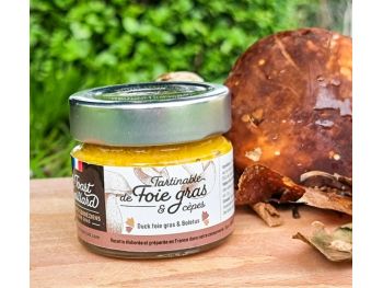 tartinade de foie gras et c&egrave;pes La Combe de Job &eacute;picerie fine &agrave; Brive