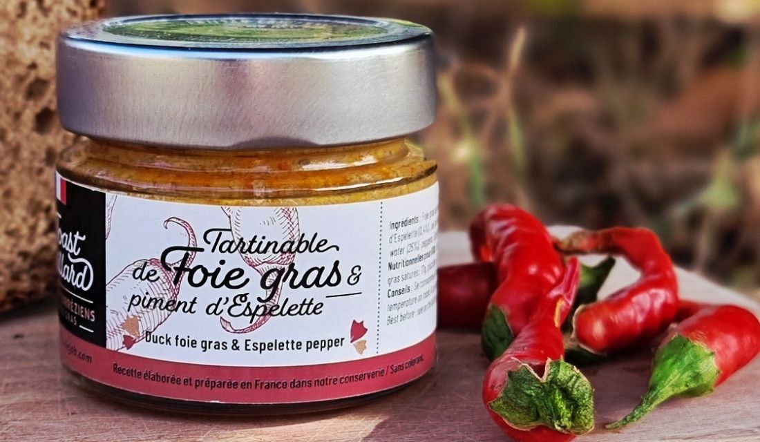 Toast Gaillard, tartinable foie gras piment Espelette