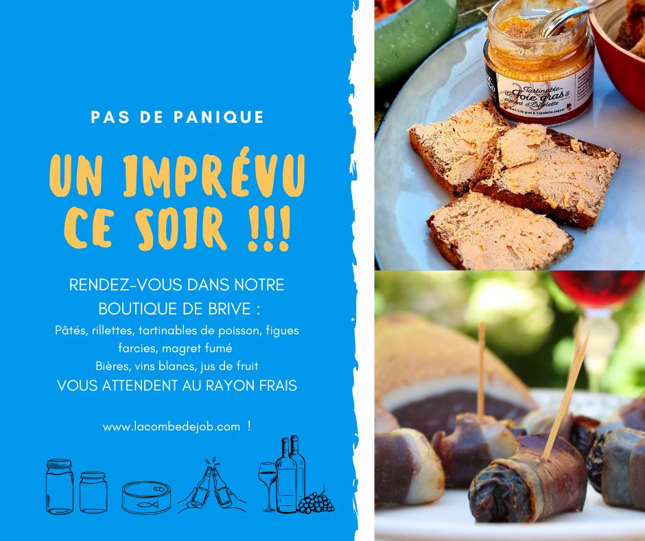 Des copains à l'apéro ce soir et rien de prévu, des produits frais et des boissons sont déjà au frais à La Combe de Job à Brive