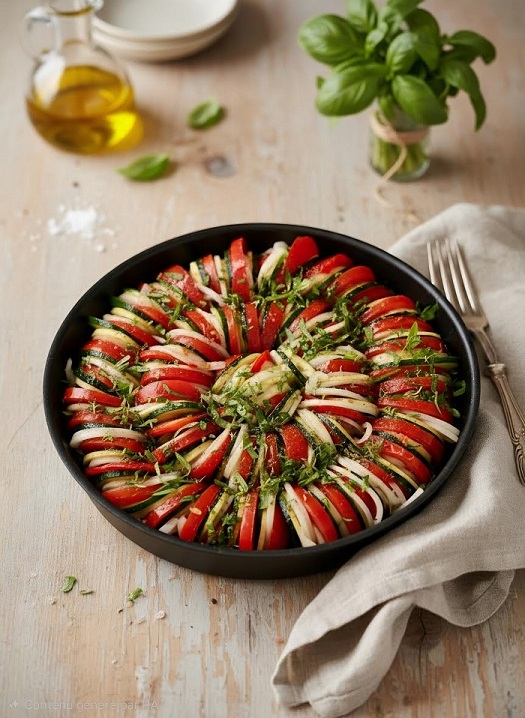 Une recette facile pour l'été le tian de légumes au confit de canard la combe de job brive correze