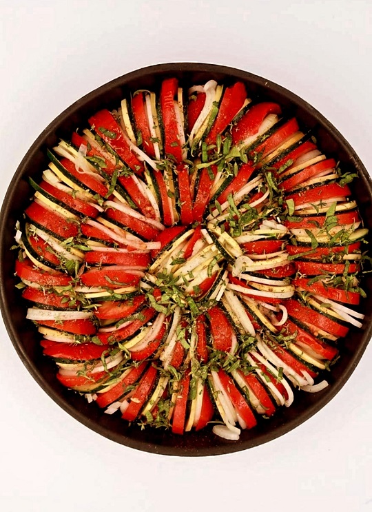 Tian de l&eacute;gumes au canard confit La Combe de Job Brive